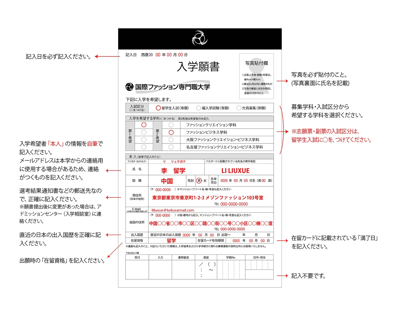 表記入例